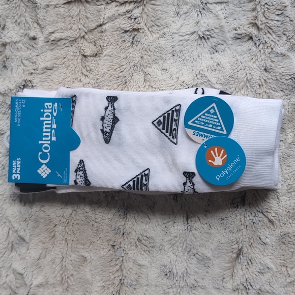 Columbia PFG Fish Socks 3 Pairs - Picture 1 of 5